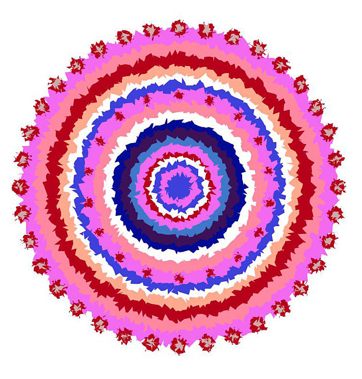     			Decor Villa Multicolour Paper Rangoli - Pack of 1