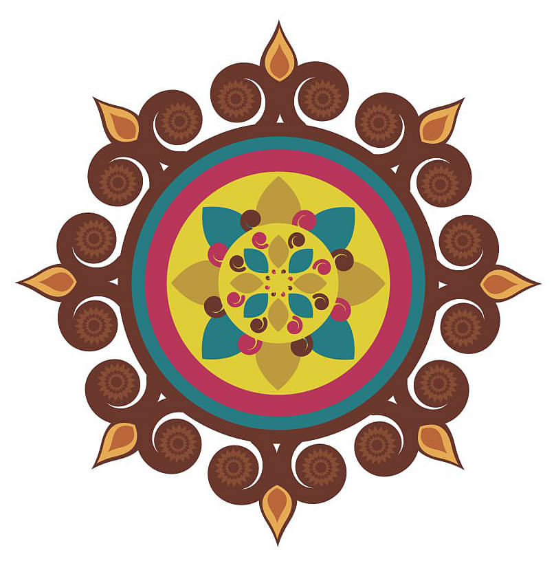     			Decor Villa Multicolour Paper Rangoli - Pack of 1