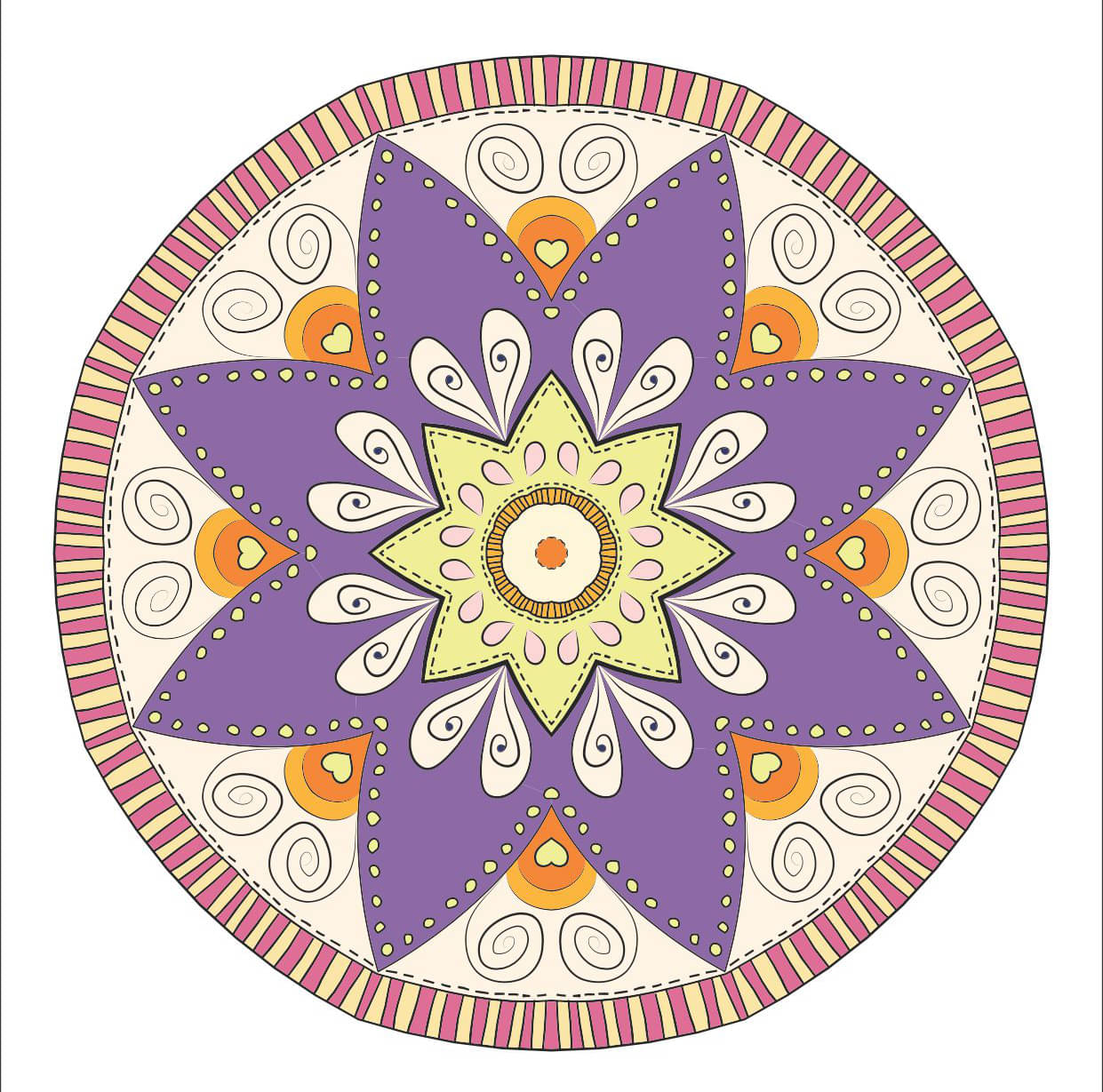     			Decor Villa Multicolour Paper Rangoli - Pack of 1