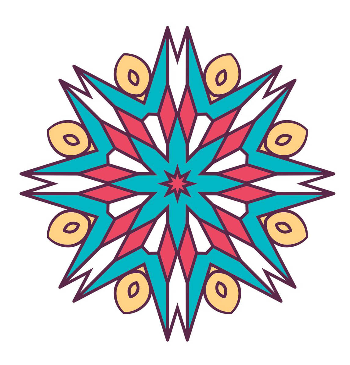     			Decor Villa Multicolour Paper Rangoli - Pack of 1