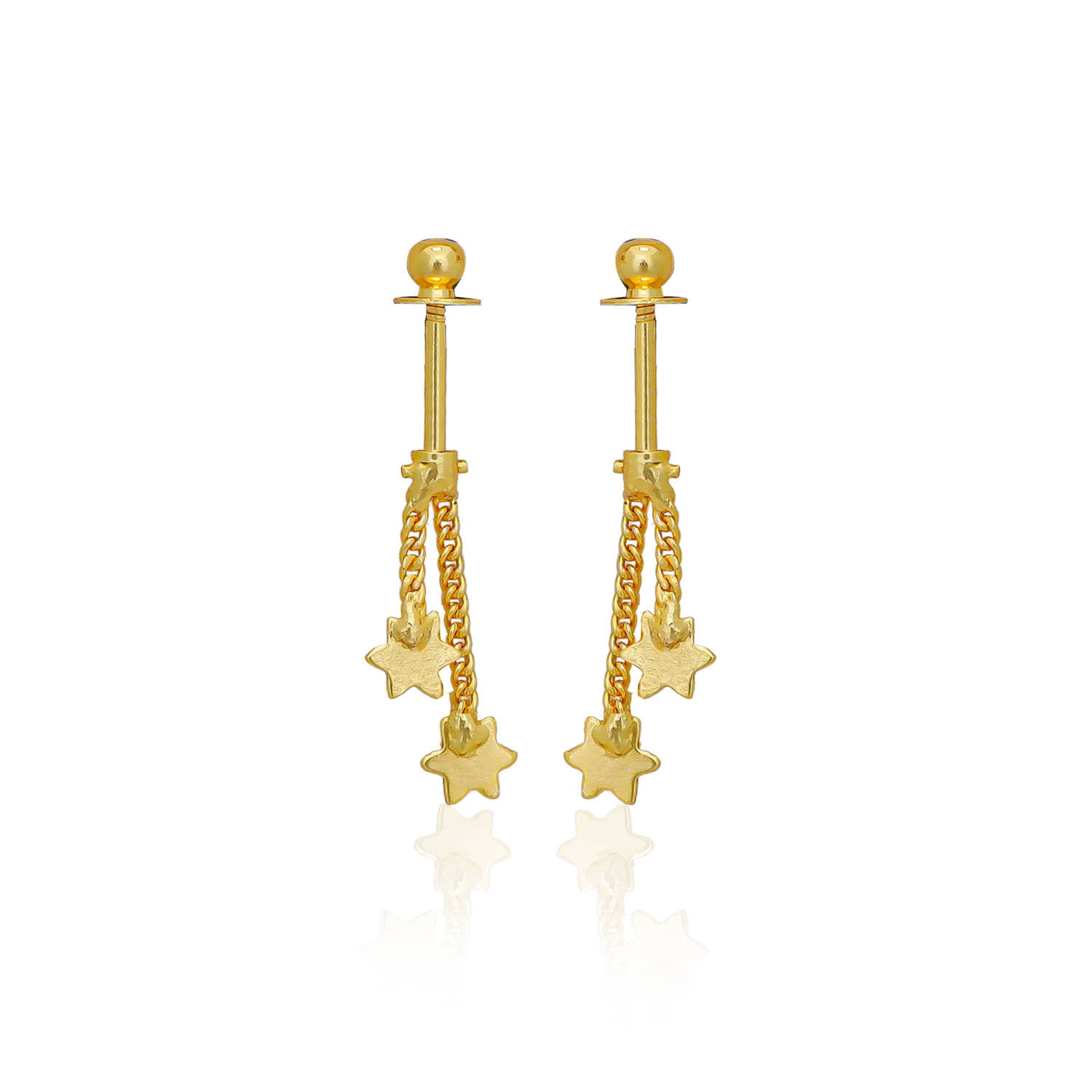     			Drashti Collection Golden Drop Earrings ( Pack of 1 )