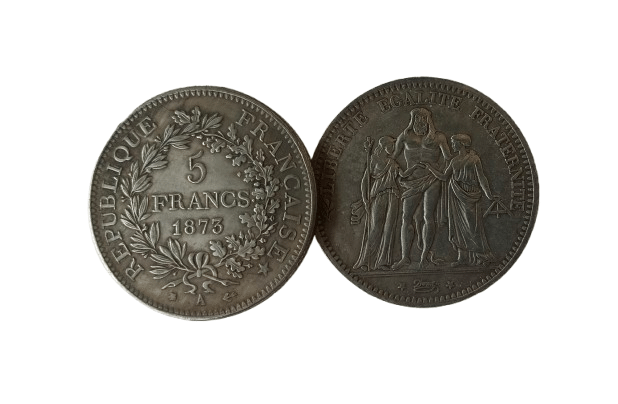 Extremely Rare France 5 Francs Hercule 1873 Modern Coin - Hard to Find     			Extremely Rare France 5 Francs Hercule 1873 Modern Coin - Hard to Find