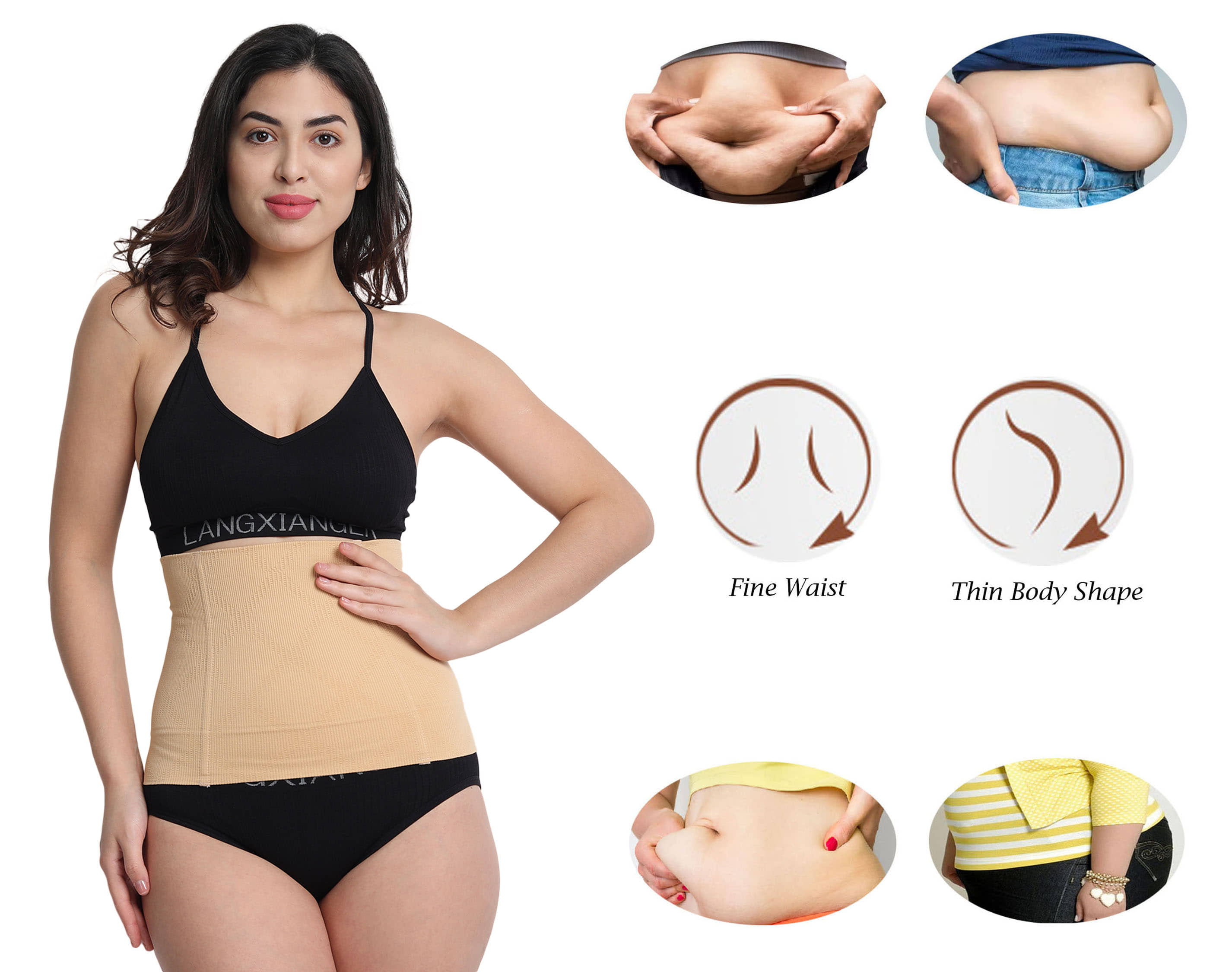 Flenzy Pack of 1 Cotton Women's Tummy Tucker ( Beige ) - Shapewear | Buy online on ZillyBuy