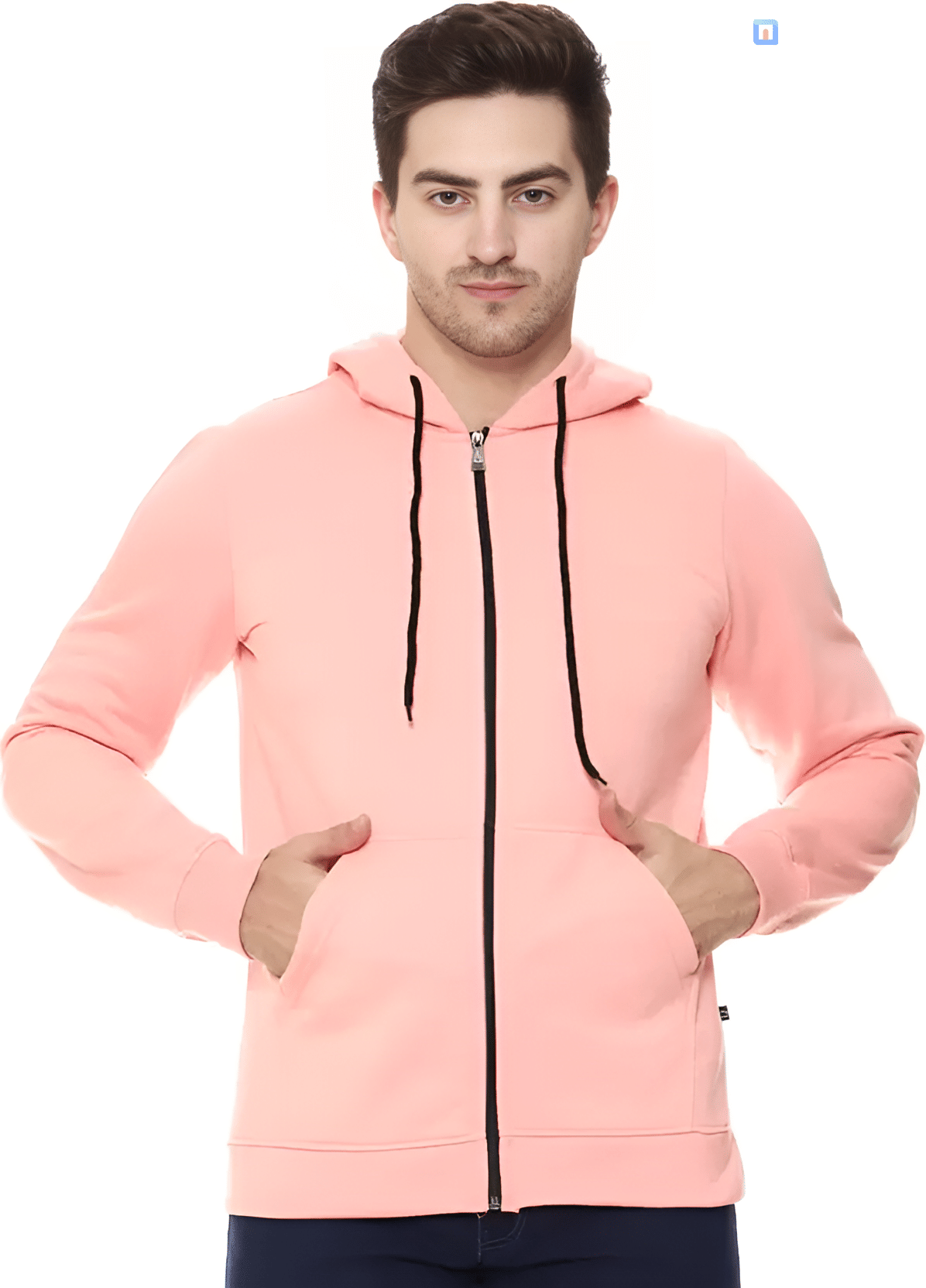 Glito Fleece Hooded Men's Sweatshirt - Peach ( Pack of 1 ) Glito Fleece Hooded Men's Sweatshirt - Peach ( Pack of 1 )