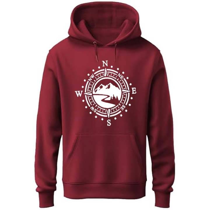     			Glito Fleece Hooded Men's Sweatshirt - Maroon ( Pack of 1 )