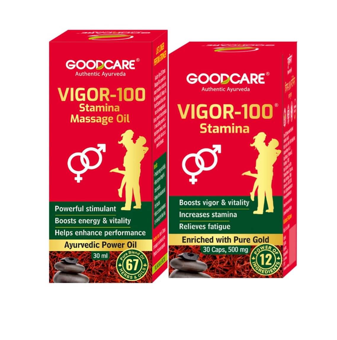 Goodcare Vigor 100 Capsule 30 No.s & Oil 30ml Combo Goodcare Vigor 100 Capsule 30 No.s & Oil 30ml Combo