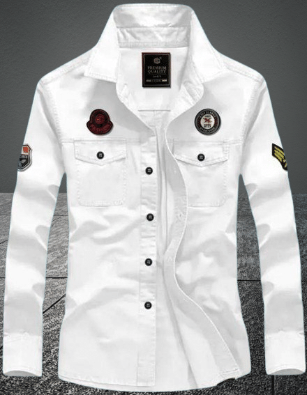     			IQIVLI Cotton Blend Regular Fit Self Design Full Sleeves Men's Casual Shirt - White ( Pack of 1 )