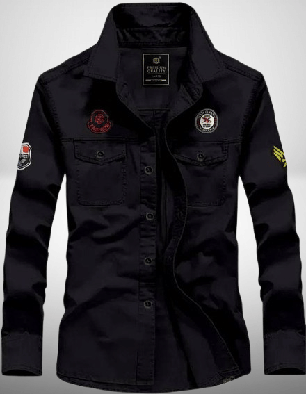 IQIVLI Cotton Blend Regular Fit Self Design Full Sleeves Men's Casual Shirt - Black ( Pack of 1 )