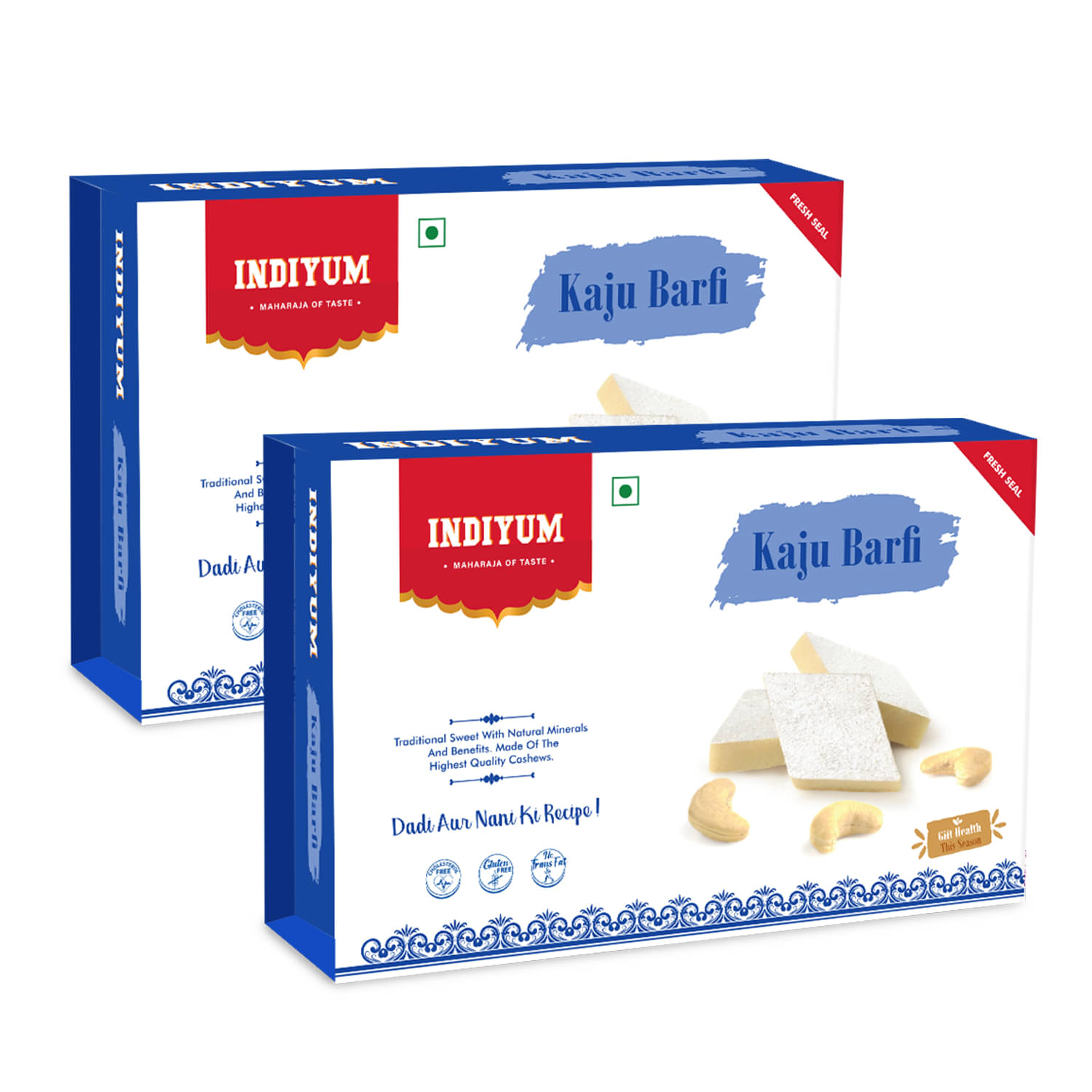     			Indiyum Mithai Kaju Katli 200 gm Pack of 2