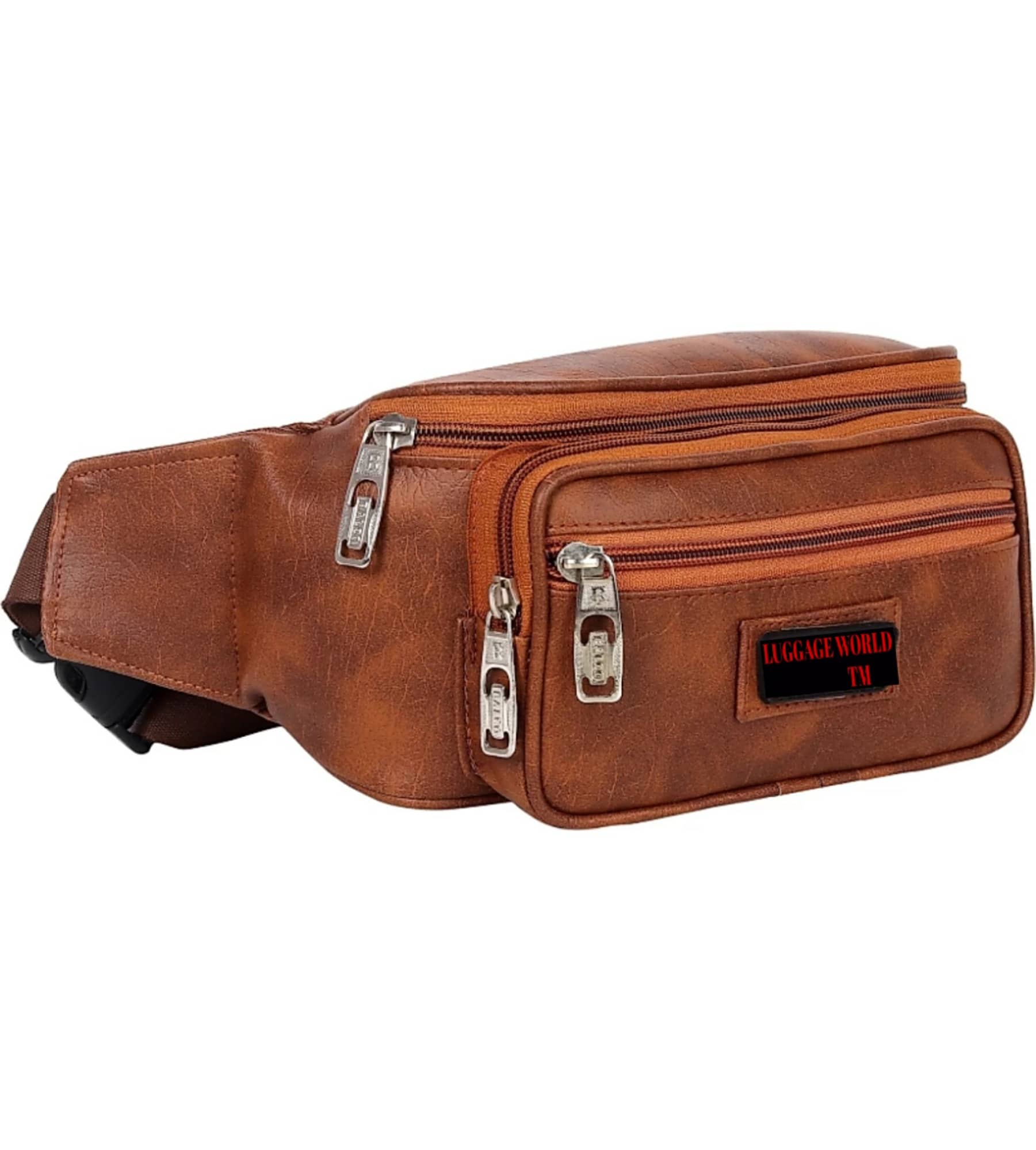 Luggage world side bag Leather Brown Waist Pouch - Handbags | Buy online on ZillyBuy