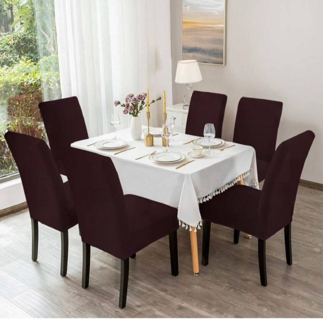     			Mahaluxmi Creations 1 Seater Polyester Chair Cover ( Pack of 6 )