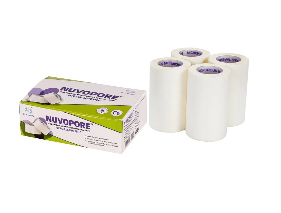     			NUVO MEDSURG NUVOPORE 75 Mm X 5.1 Mtr (4 Rolls) - 1 Box Surgical Tapes