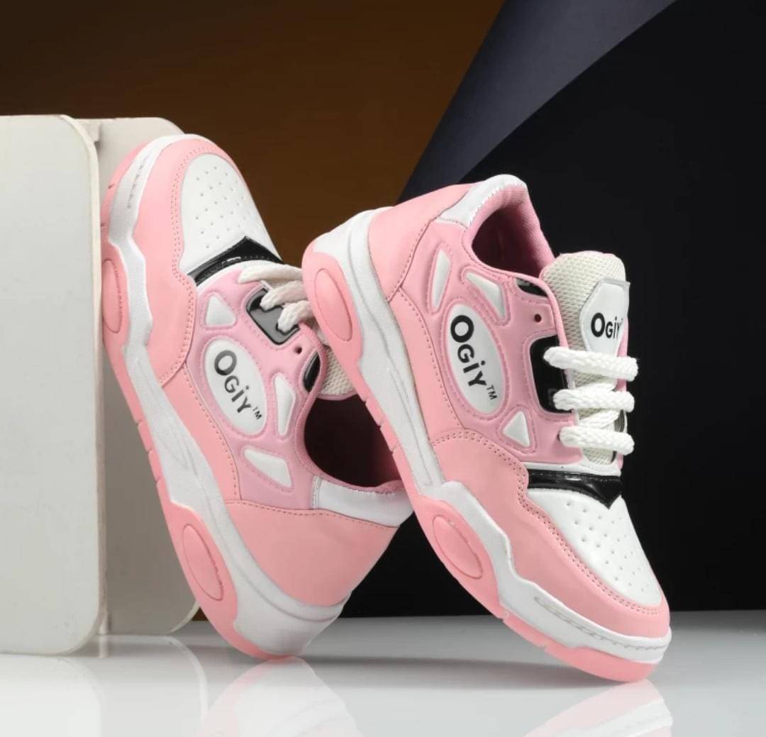     			PM Traders Pink Women's Sneakers