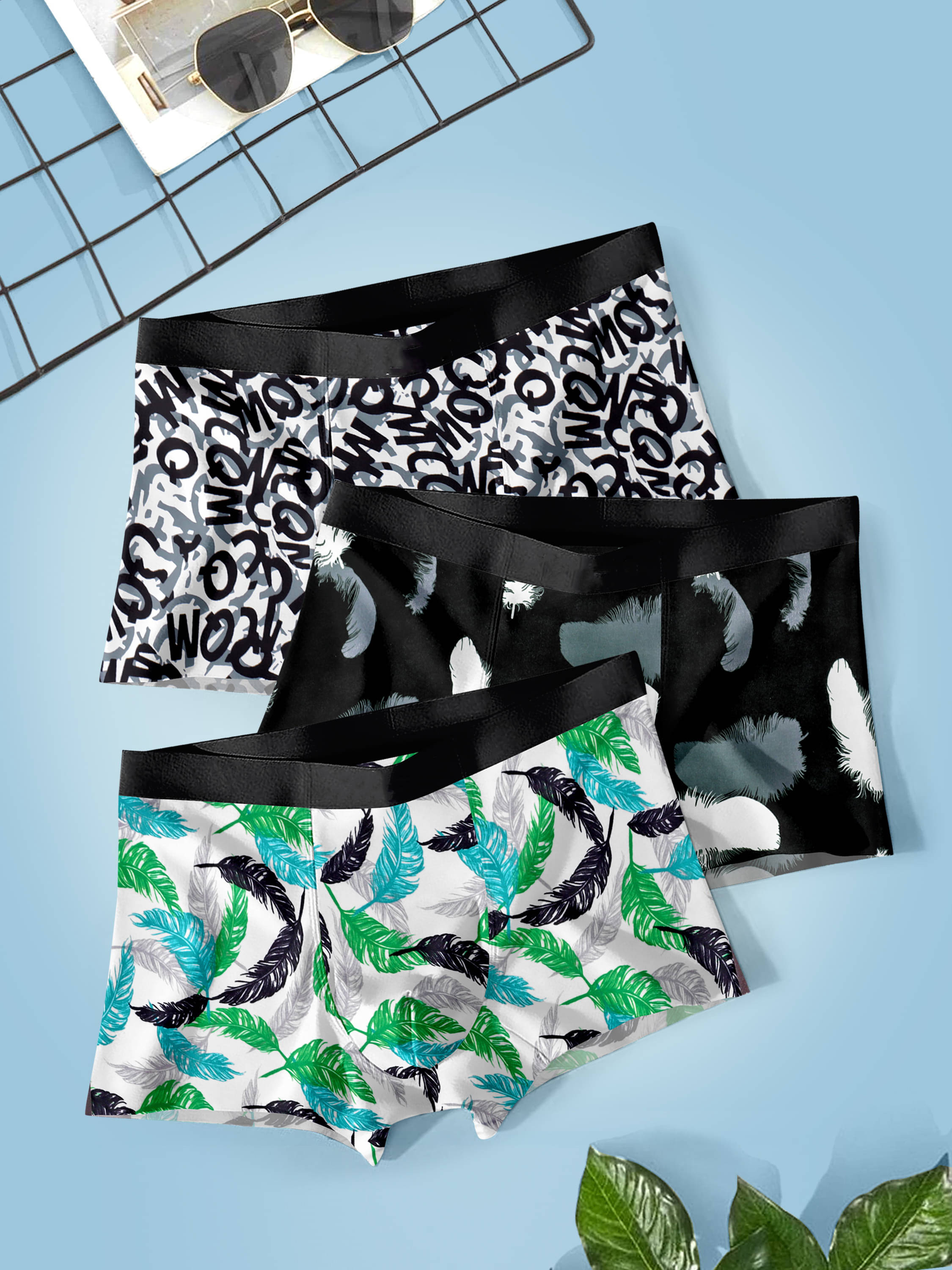 PaheliRani Pack of 3 Nylon Trunks For Men's ( Multicolor3 ) PaheliRani Pack of 3 Nylon Trunks For Men's ( Multicolor3 )