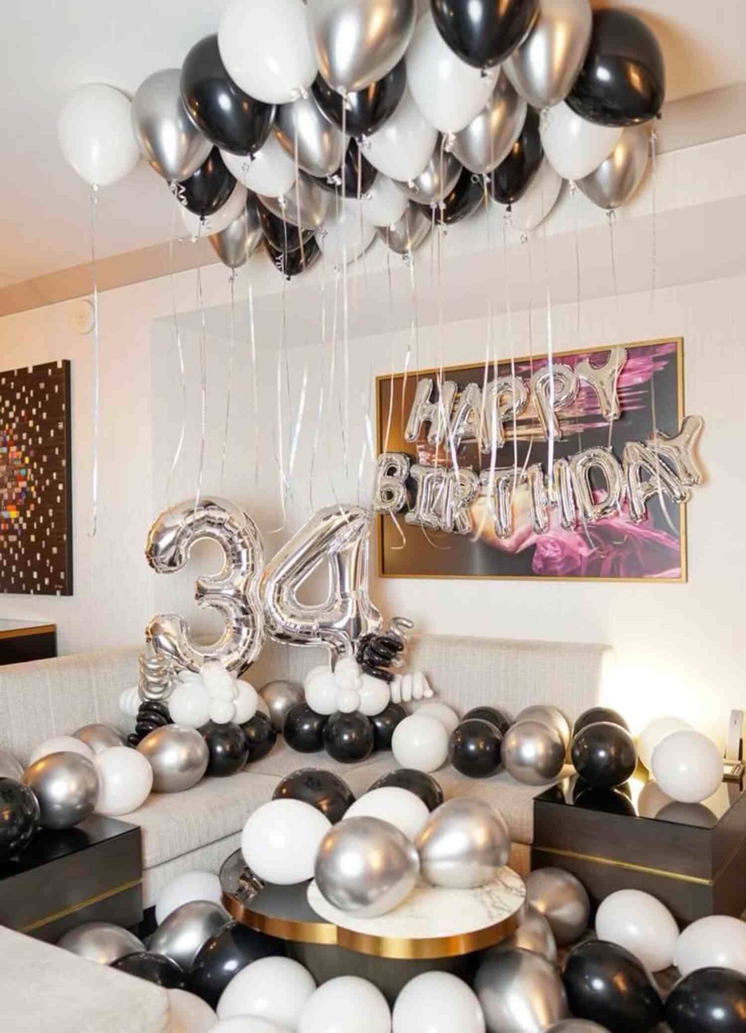 PartyBooms 1 Rosegold Love Foil Decoration Item, 40 Love Red Foil Balloons Pack of 41 PartyBooms 1 Rosegold Love Foil Decoration Item, 40 Love Red Foil Balloons Pack of 41