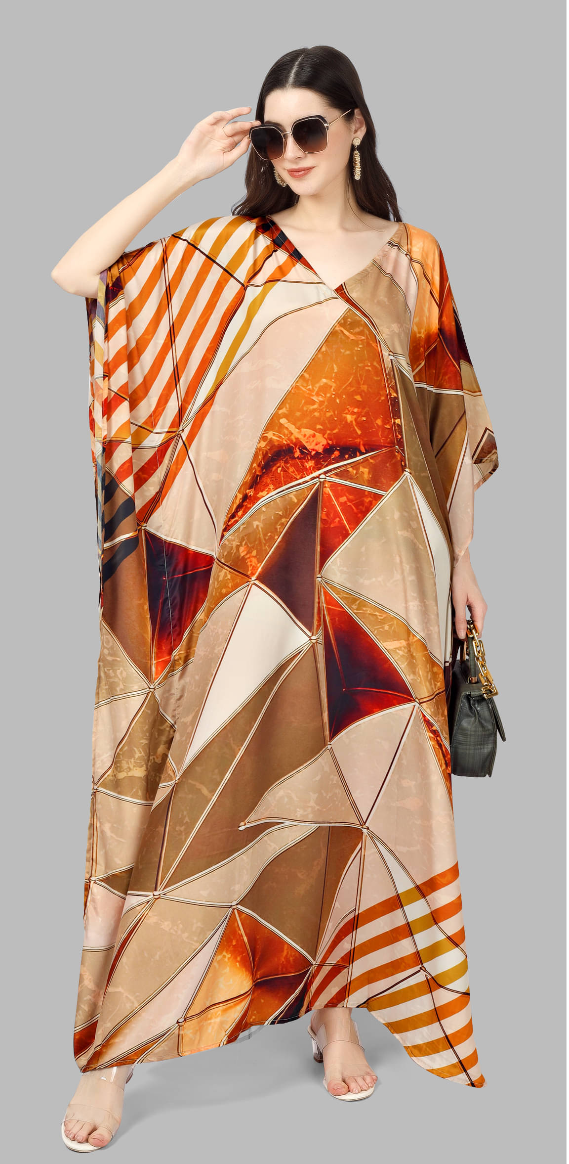 SILK SUTRA Women's Rayon Kaftan ( Multicolor ) SILK SUTRA Women's Rayon Kaftan ( Multicolor )