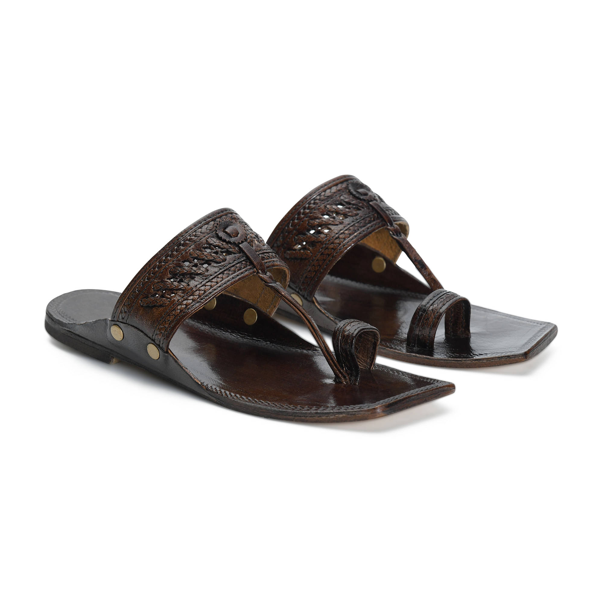     			STEPSOFT Brown Men's Kolhapuris