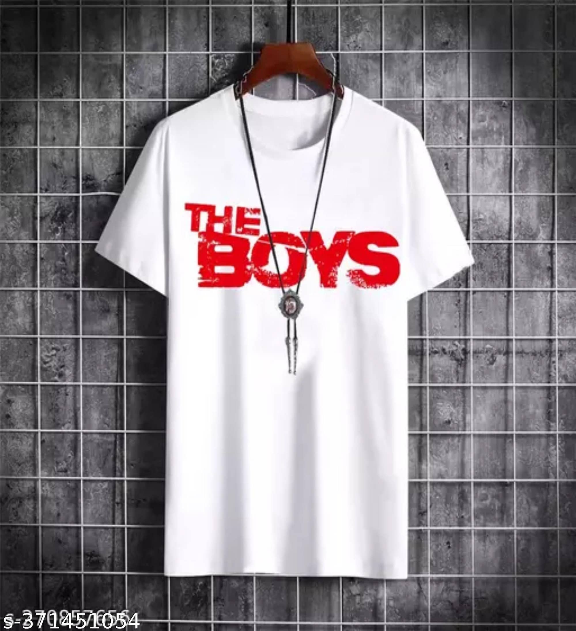 TREND SKY Polyester Regular Fit Printed Half Sleeves Men's Round T-Shirt - White ( Pack of 1 )