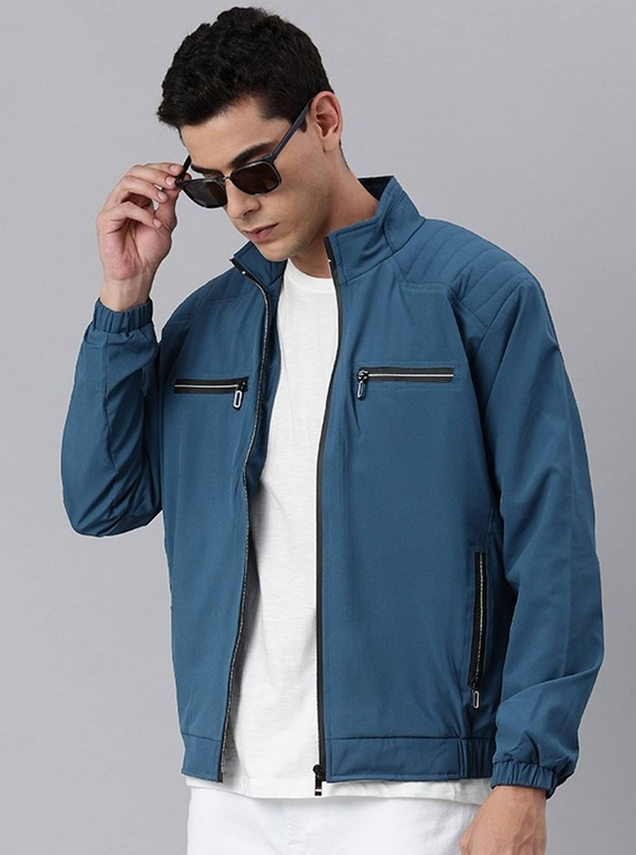 VOXATI Polyester Men's Windcheater Jacket - Blue ( Pack of 1 ) VOXATI Polyester Men's Windcheater Jacket - Blue ( Pack of 1 )