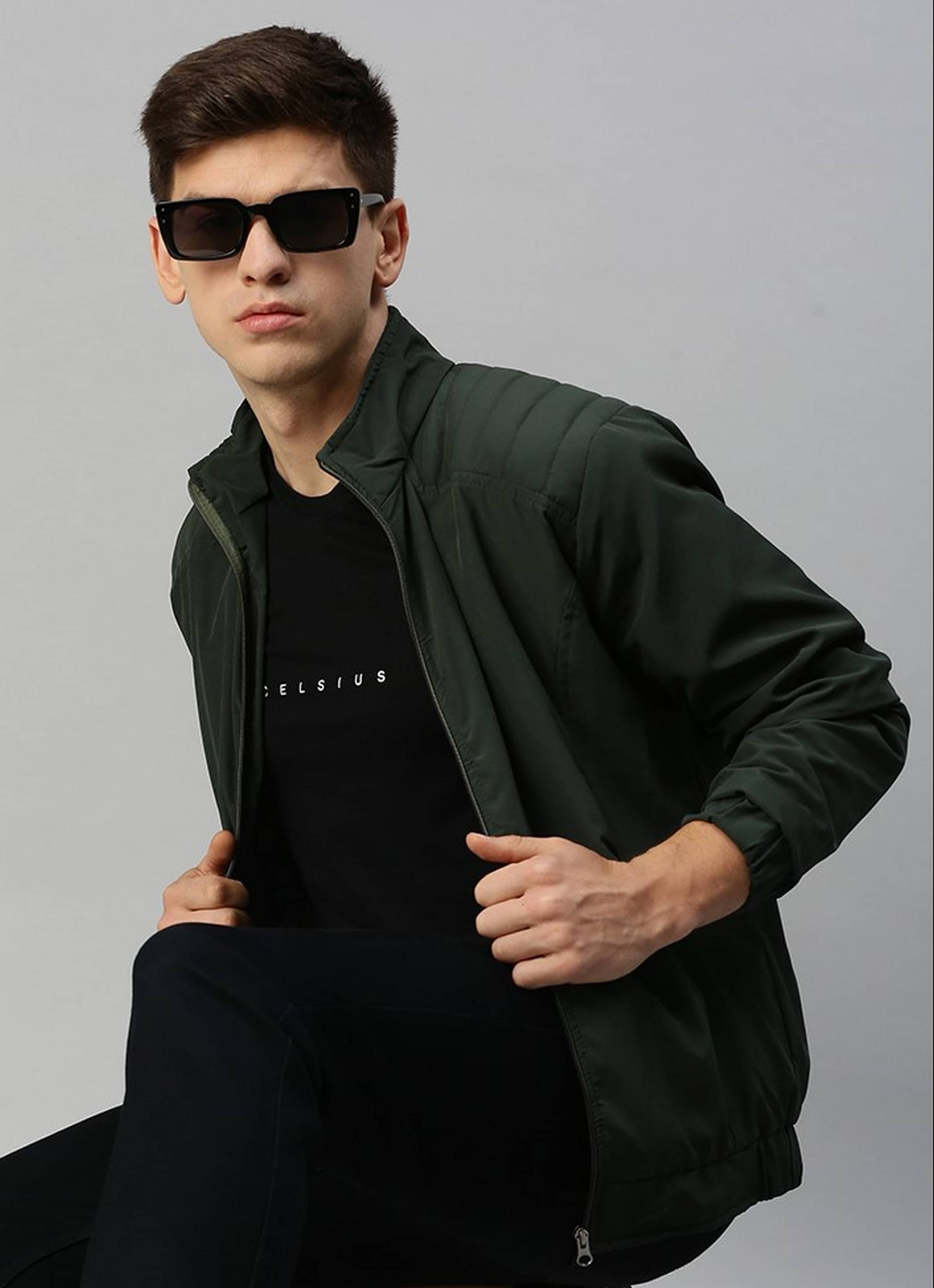     			VOXATI Polyester Men's Windcheater Jacket - Green ( Pack of 1 )