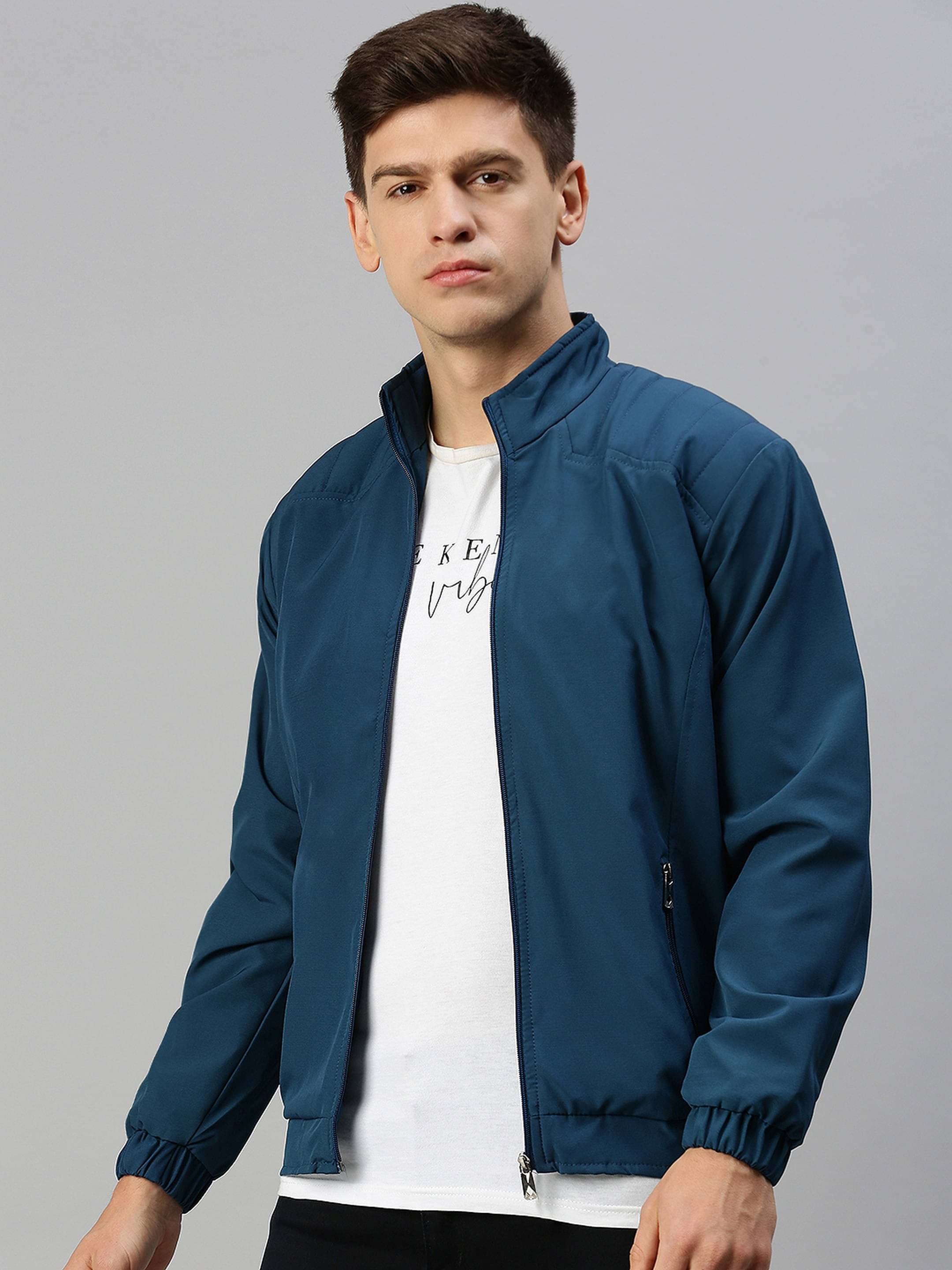     			VOXATI Polyester Men's Windcheater Jacket - Blue ( Pack of 1 )