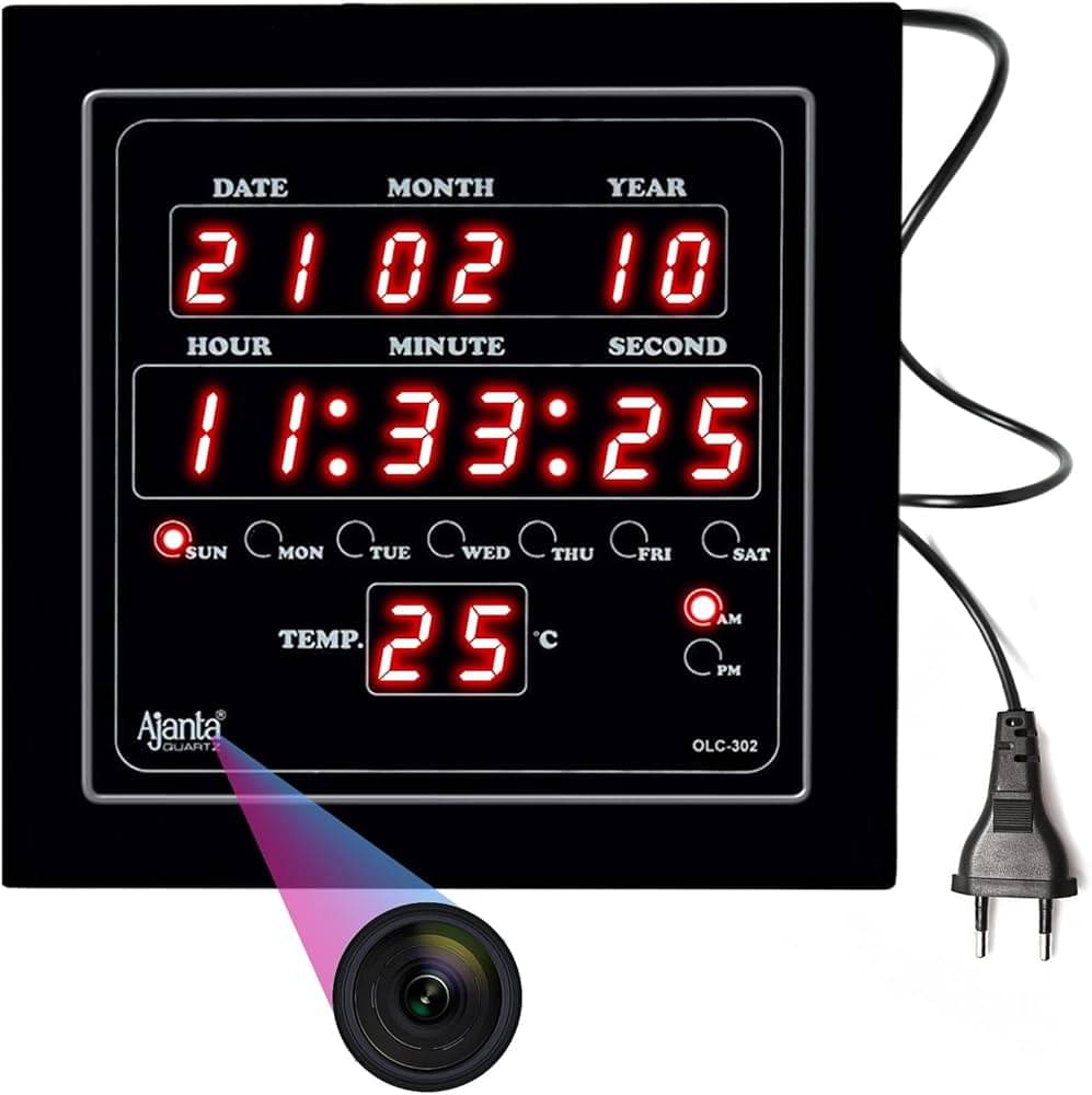     			Vizio Digital clock SPY Wi-Fi Shelf 1080 Camera