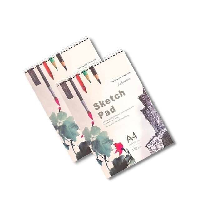     			freedy 50 Sheet A4 Sketchbook Pack of 2-140 GSM| Top Spiral-Bound Sketchpad for Artists | Sketching and Drawing Acid Free Paper, for Doodling for Professional & acadmic use(f)