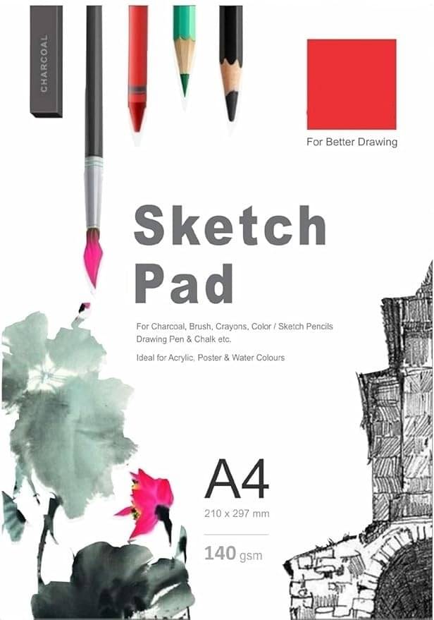freedy 50 Sheet A4 Sketchbook Pack of 1-140 GSM| Top Spiral-Bound Sketchpad for Artists | Sketching and Drawing Acid Free Paper, for Doodling for Professional & acadmic use(f) freedy 50 Sheet A4 Sketchbook Pack of 1-140 GSM| Top Spiral-Bound Sketchpad for Artists | Sketching and Drawing Acid Free Paper, for Doodling for Professional & acadmic use(f)