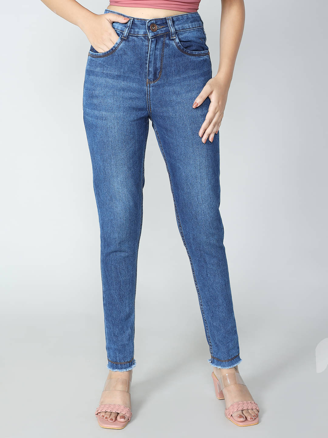     			novio - Navy Blue Denim Slim Fit Women's Jeans ( Pack of 1 )