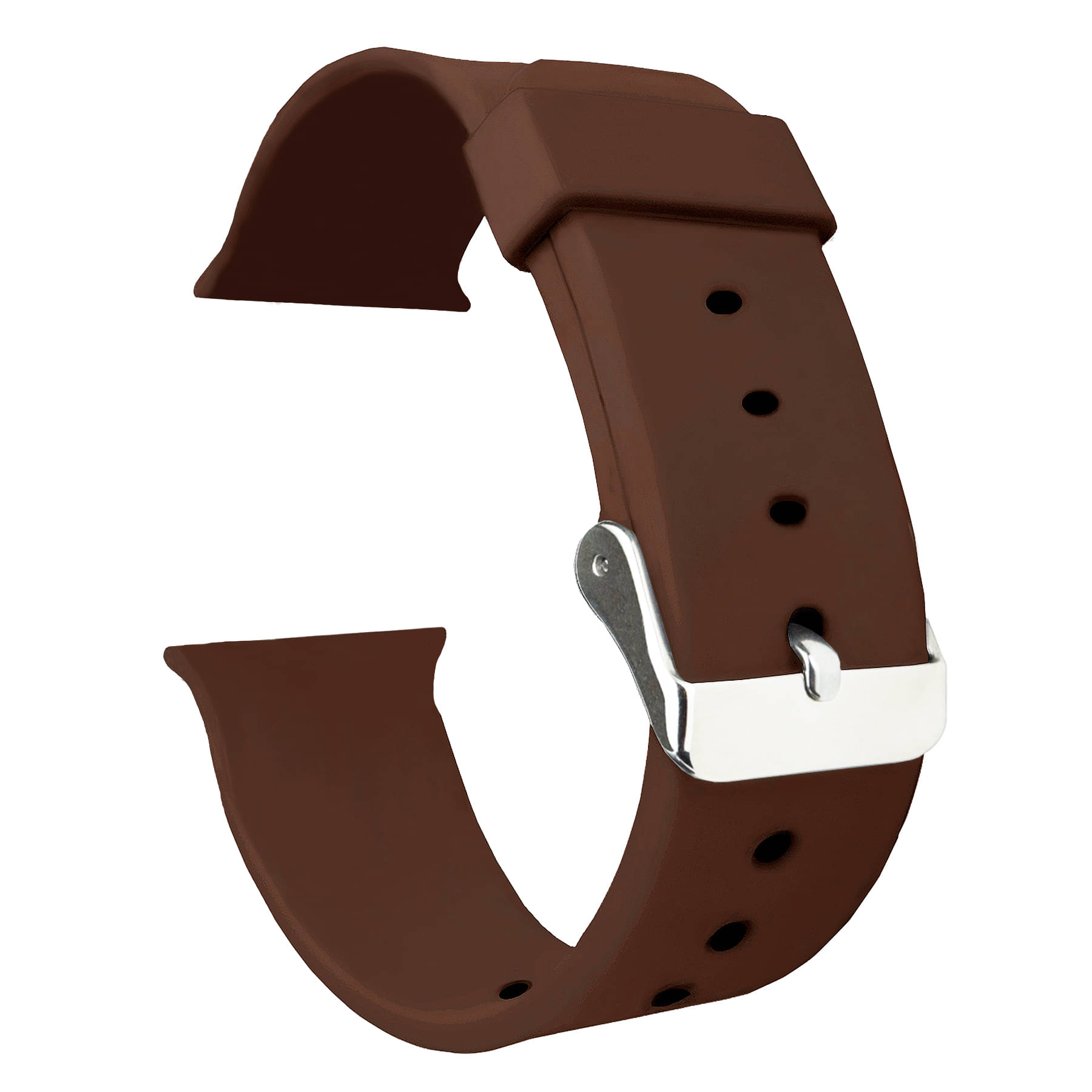 ACM Watch Strap Slide Silicone Belt compatible with Urban Wave Three Smartwatch Classic Casual Band Brown ACM Watch Strap Slide Silicone Belt compatible with Urban Wave Three Smartwatch Classic Casual Band Brown