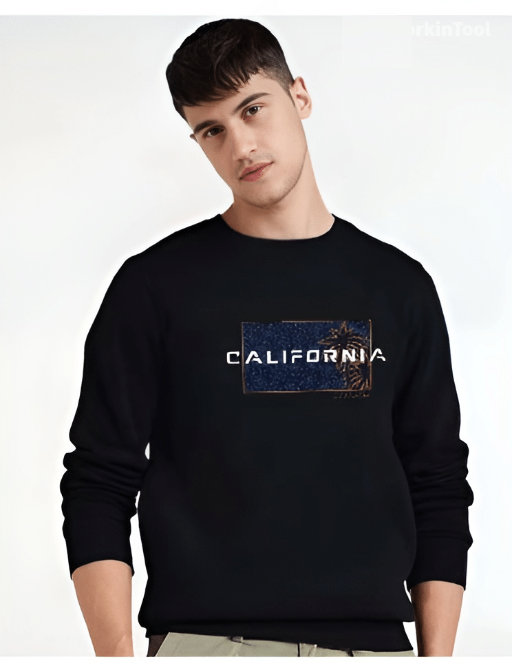     			ATIGIANO APPAREL Fleece Round Neck Men's Sweatshirt - Black ( Pack of 1 )