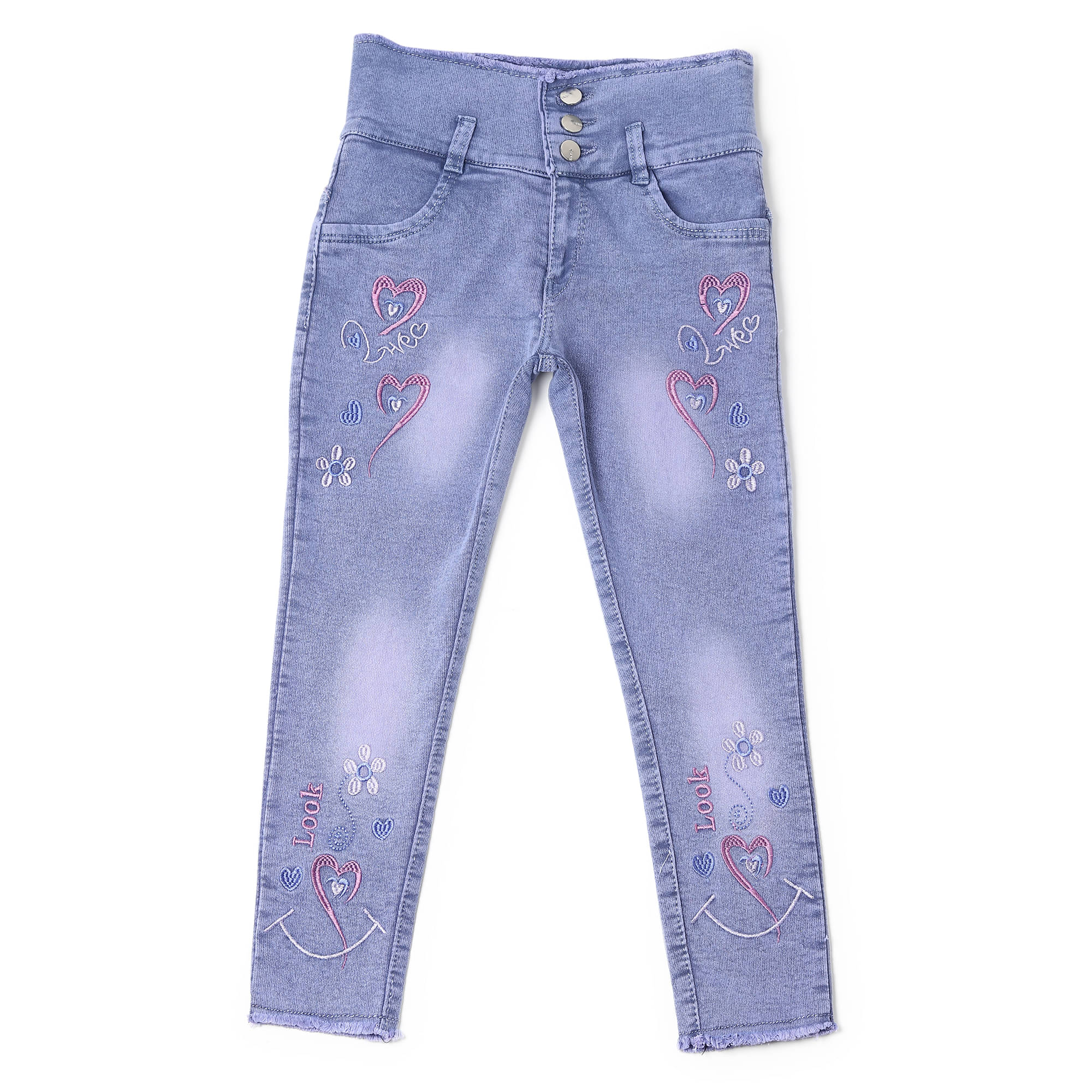     			Arshia Fashions Pack of 1 Girls Denim Lycra Jeans ( Light Blue )