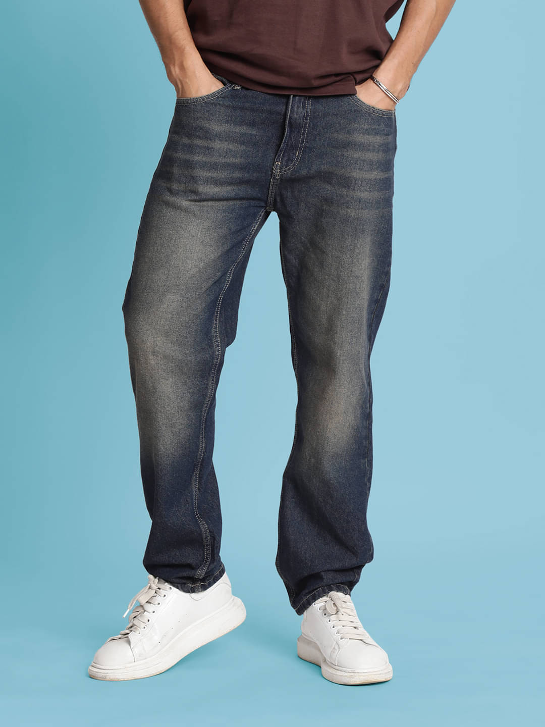 Bene Kleed Relaxed Faded Men's Jeans - Blue ( Pack of 1 ) Bene Kleed Relaxed Faded Men's Jeans - Blue ( Pack of 1 )