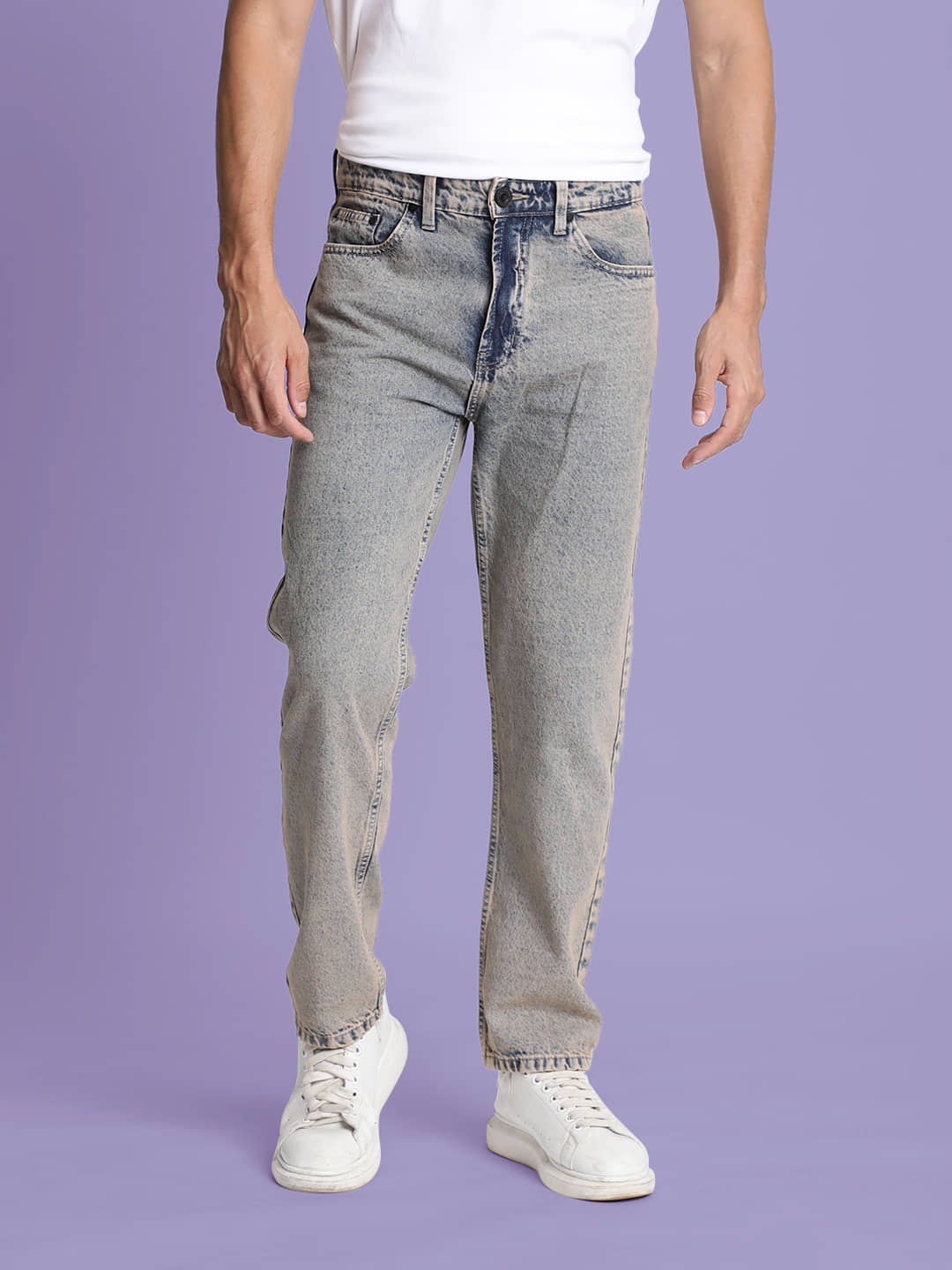 Bene Kleed Relaxed Washed Men's Jeans - Blue ( Pack of 1 ) - Jeans | Buy online on ZillyBuy