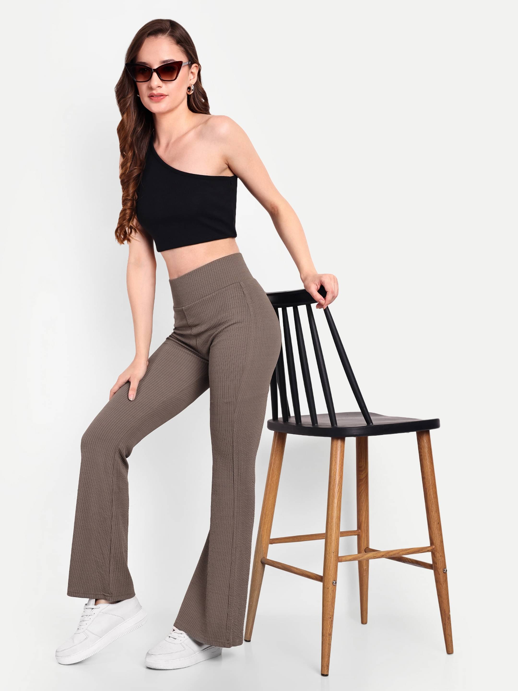     			Broadstar Pack of 1 Lycra Bootcut Women's Bootcut Pants ( Brown )