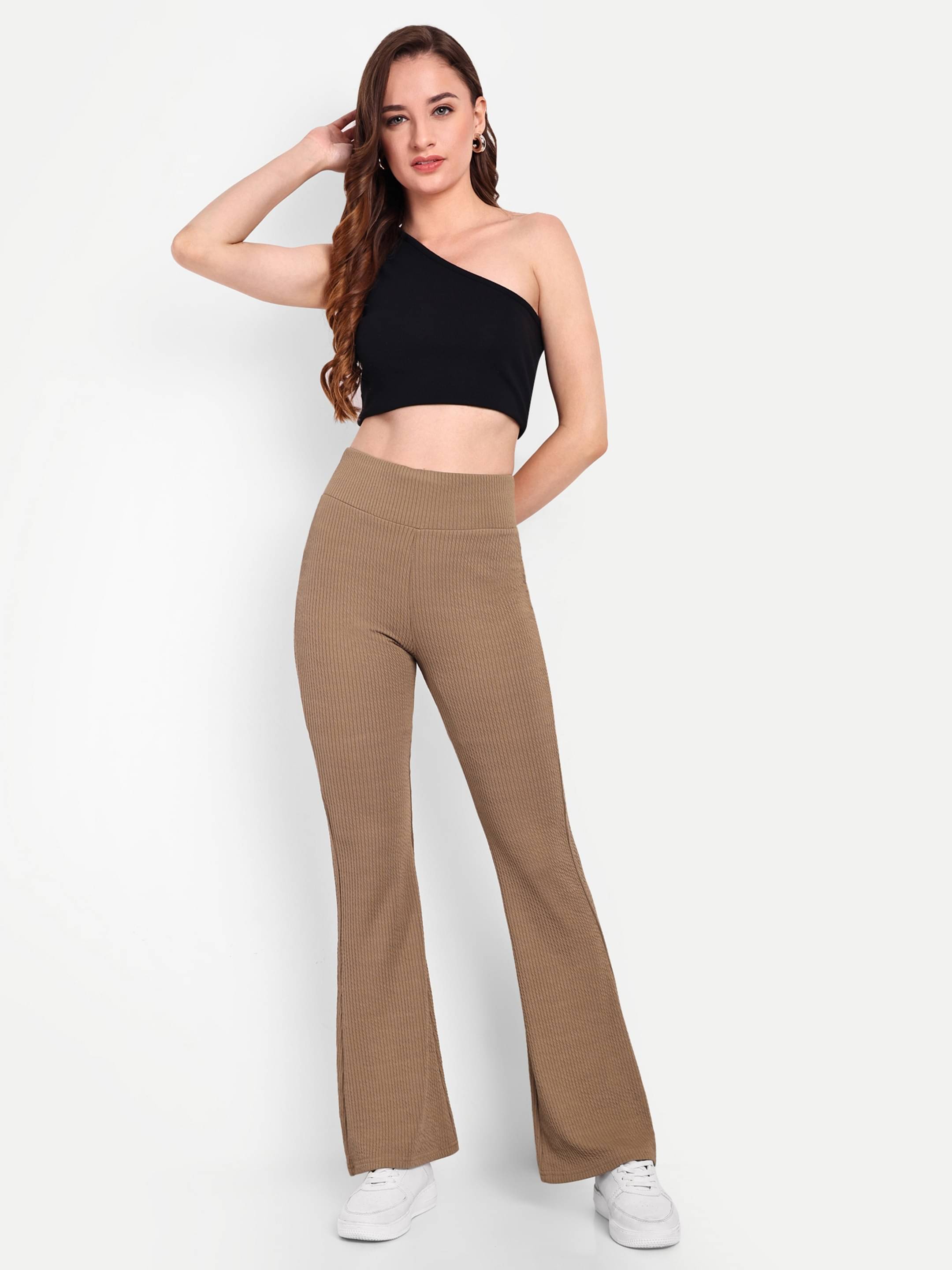     			Broadstar Pack of 1 Lycra Bootcut Women's Bootcut Pants ( Beige )