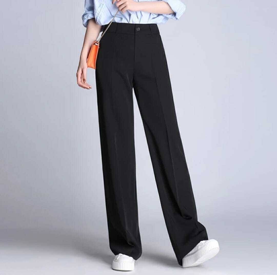    			Broadstar Pack of 1 Polyester Straight Women's Casual Pants ( Black )