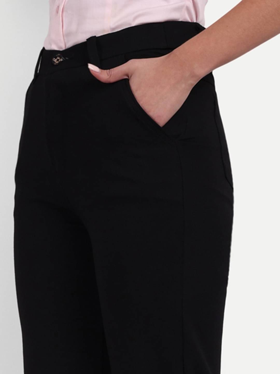     			Broadstar Pack of 1 Polyester Straight Women's Casual Pants ( Black )