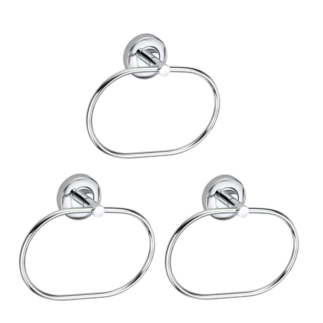 COSWARE - Towel Hanger S.S Heavy Oval 3pcs COSWARE - Towel Hanger S.S Heavy Oval 3pcs
