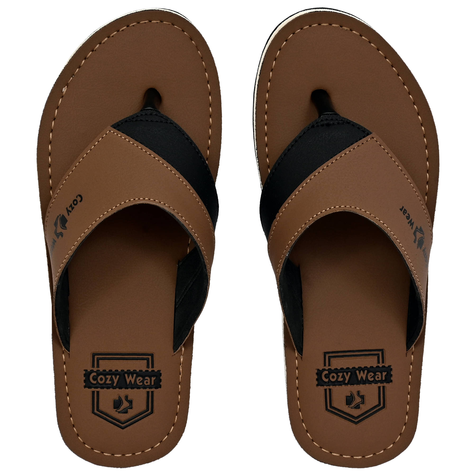     			Cozy Wear Brown Men's Thong Flip Flop