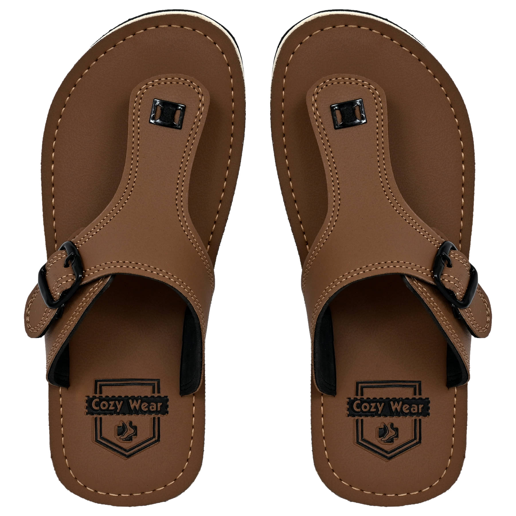     			Cozy Wear Brown Men's Thong Flip Flop