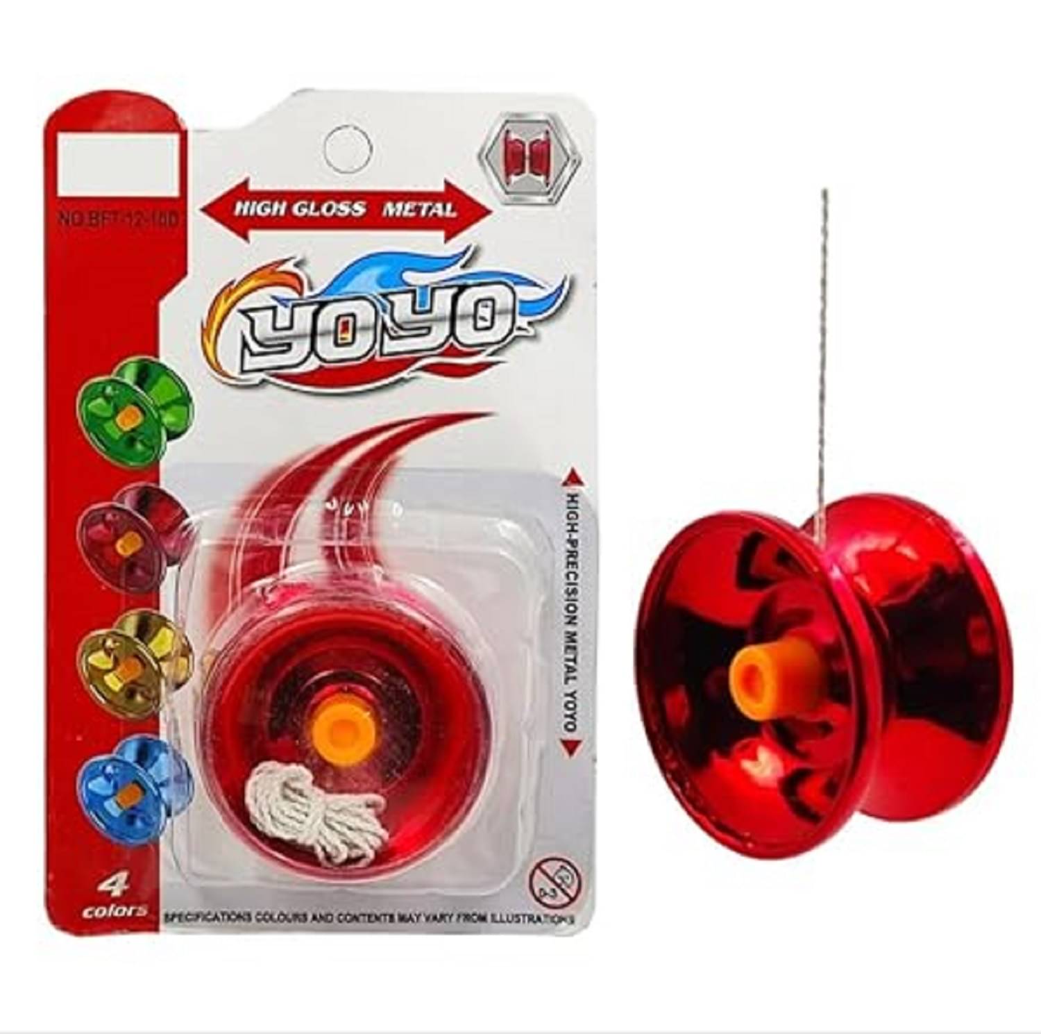     			DENFE  Fine Quality High Speed YoYo Spinner for Tricks and Skills Toy (Multi-Color) Pack of 1