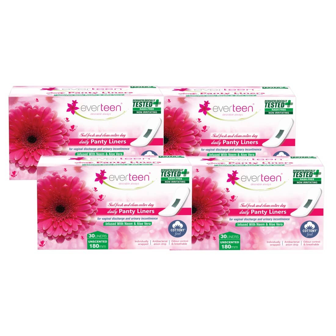 Everteen 120 Panty Liners Pack of 4