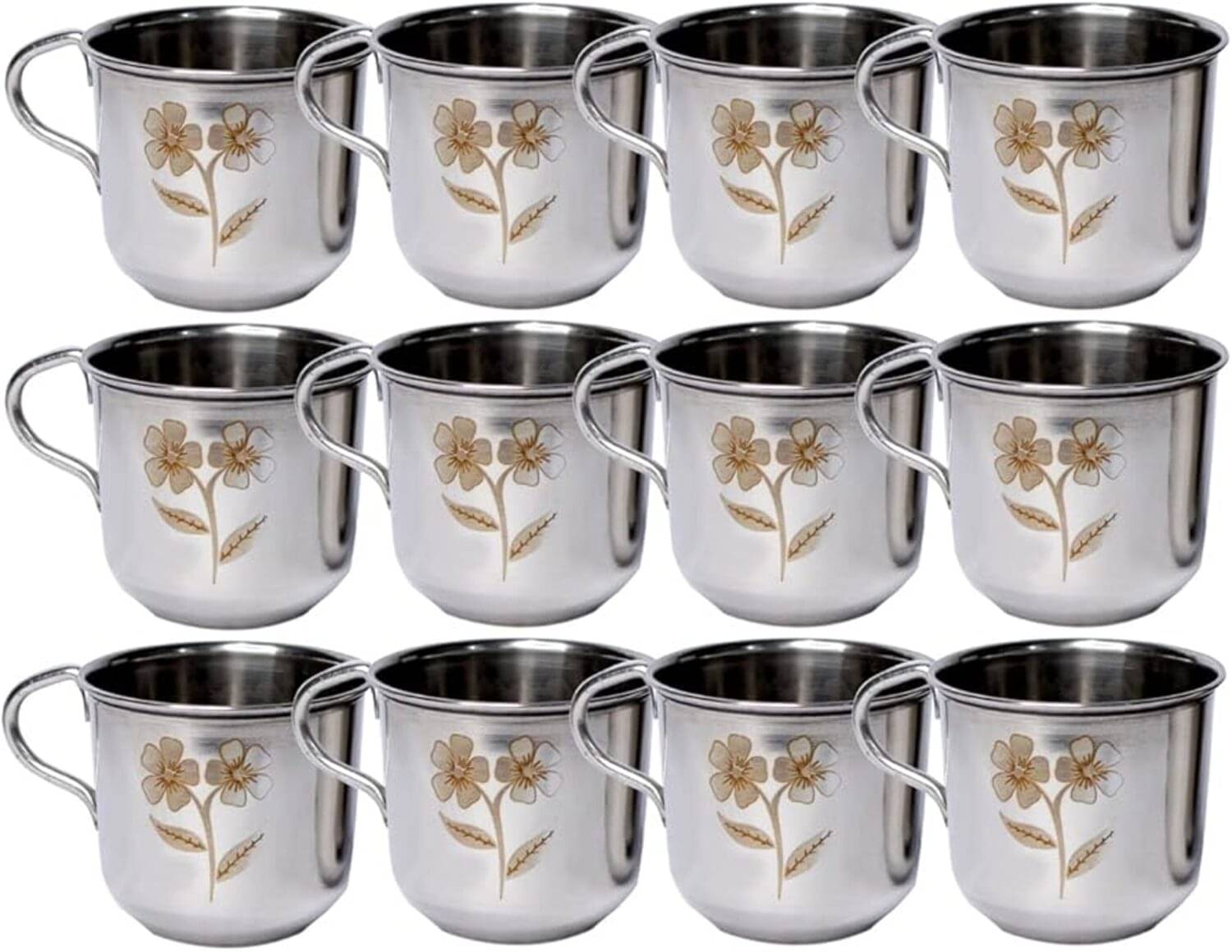     			FROTOOL LASER TEA CUP 12 PC Printed Steel Tea Cup 140 ml ( Pack of 1 )