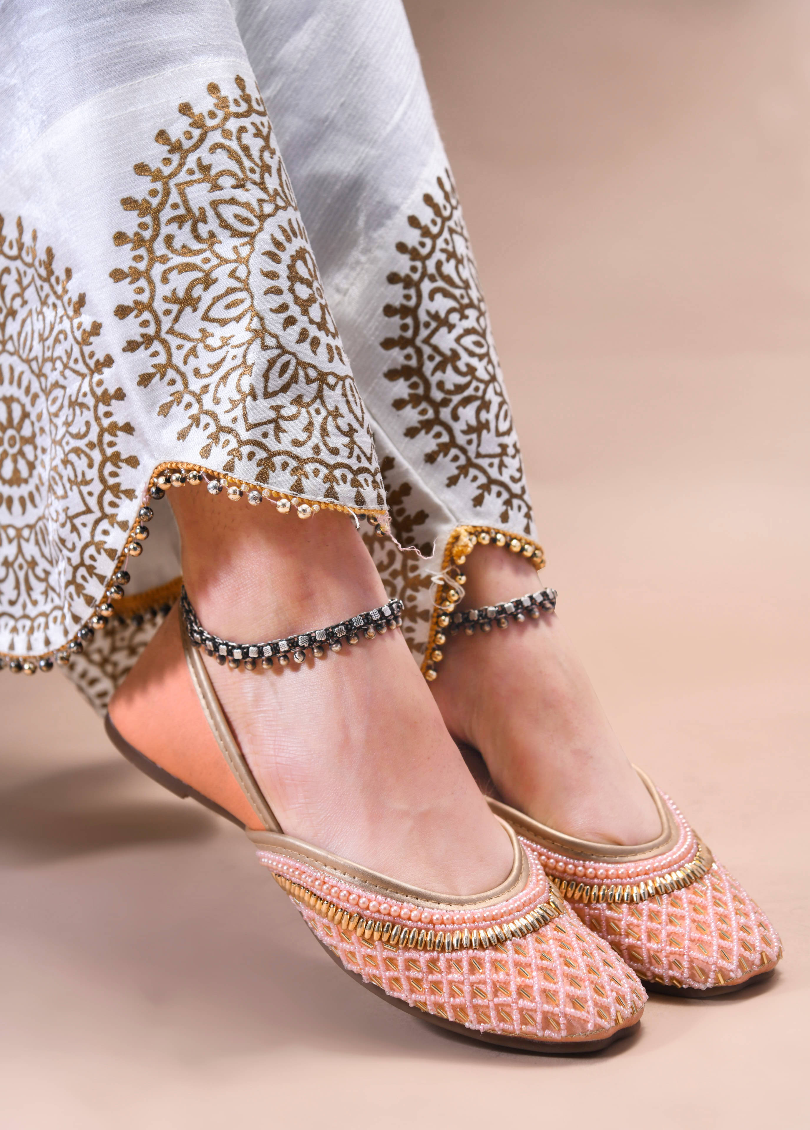    			JM Looks Peach Women's Ethnic Ballerinas