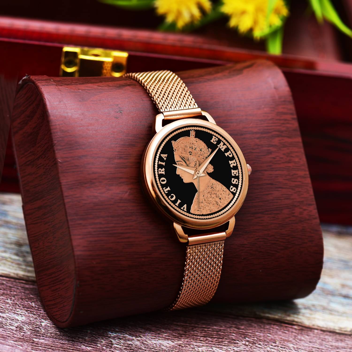     			MARKRIN Rose Gold Brass Analog Womens Watch