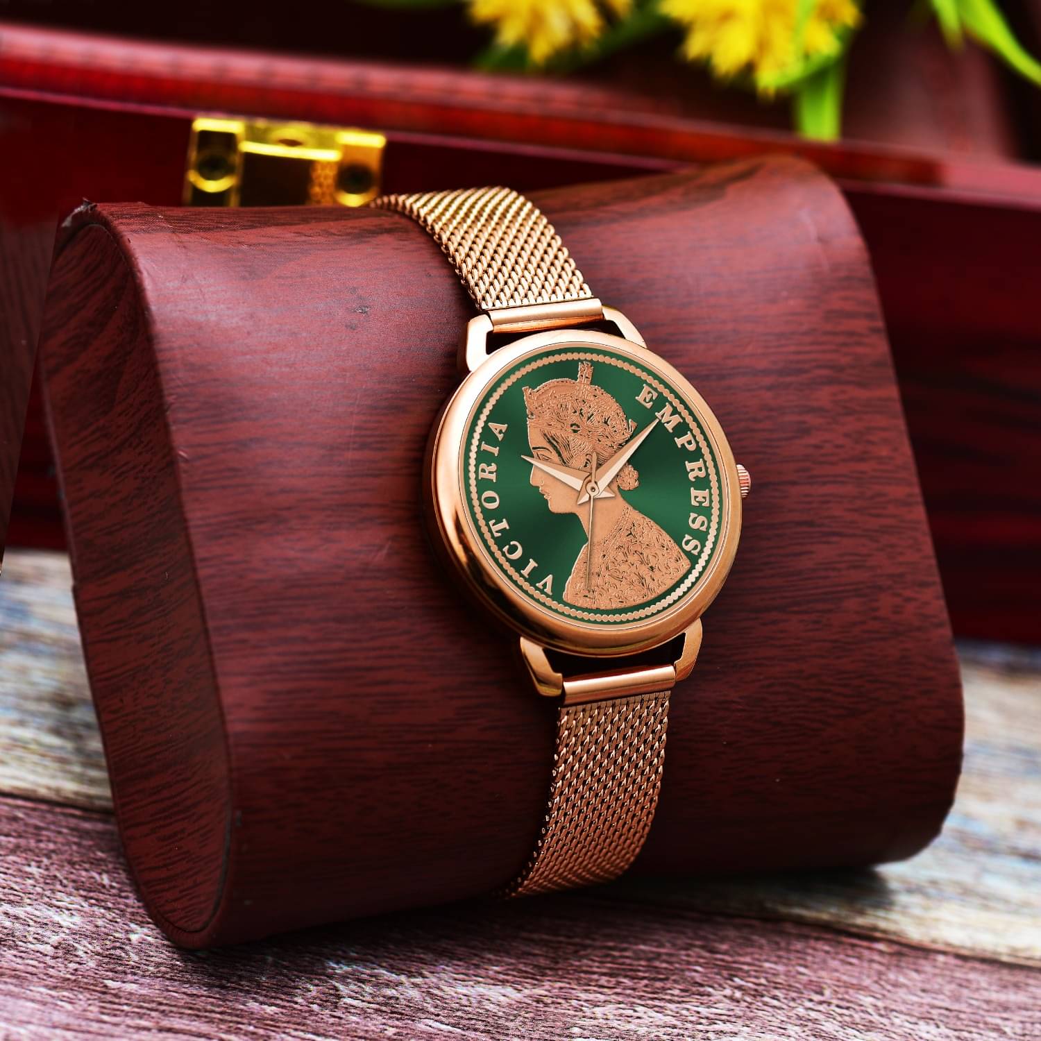     			MARKRIN Rose Gold Brass Analog Womens Watch