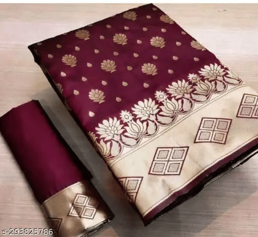     			NENCY FASHIONS Kanjivaram Silk Woven Saree With Unstitched Blouse Piece ( Maroon )