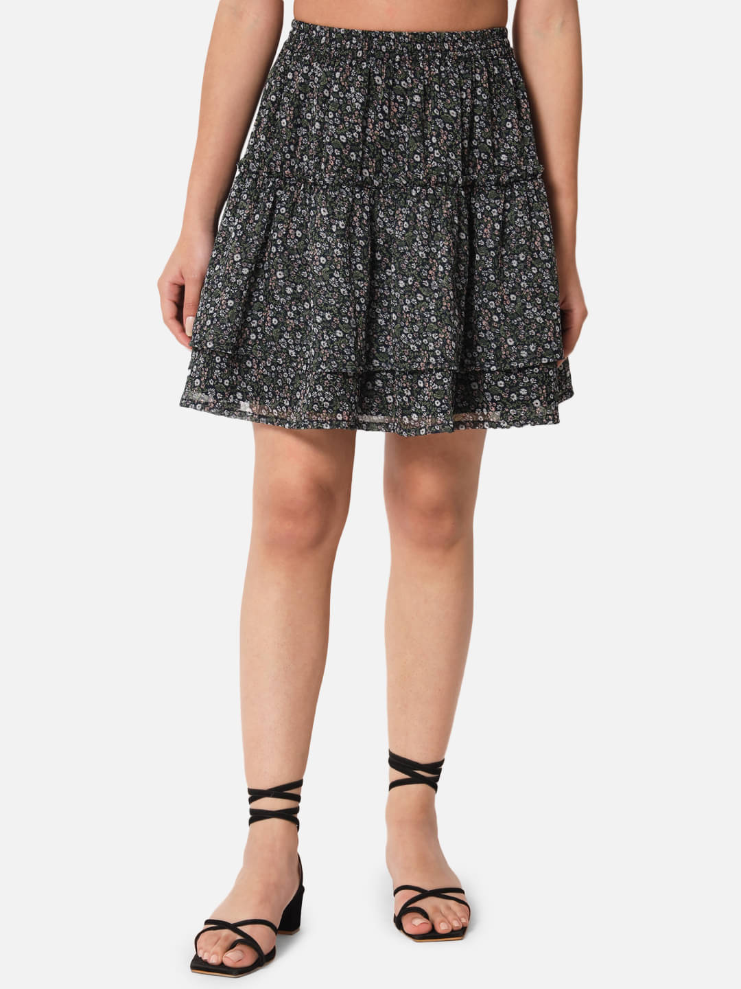 OTIRA Black Georgette Women's Circle Skirt ( Pack of 1 ) OTIRA Black Georgette Women's Circle Skirt ( Pack of 1 )