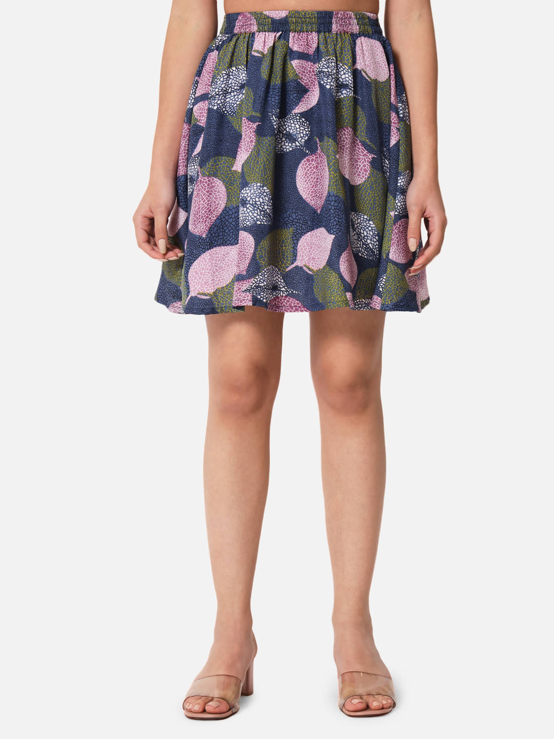 OTIRA Multicolor Crepe Women's Circle Skirt ( Pack of 1 ) OTIRA Multicolor Crepe Women's Circle Skirt ( Pack of 1 )